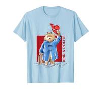 Paddington Bear Kind & Polite Marmalade Sandwich Under Hat T-Shirt, Men, Baby Blue, 3X-Large