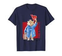 Paddington Bear Kind & Polite Marmalade Sandwich Under Hat T-Shirt, Men, Navy Blue, 3X-Large