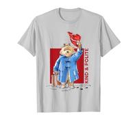 Paddington Bear Kind & Polite Marmalade Sandwich Under Hat T-Shirt, Men, Silver Grey, Large