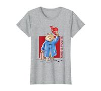 Paddington Bear Kind & Polite Marmalade Sandwich Under Hat T-Shirt, Women, Heather Grey, X-Large