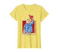 Paddington Bear Kind & Polite Marmalade Sandwich Under Hat T-Shirt, Women, Lemon Yellow, Medium