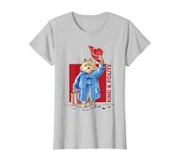 Paddington Bear Kind & Polite Marmalade Sandwich Under Hat T-Shirt, Women, Silver Grey, Small