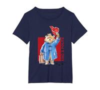 Paddington Bear Kind & Polite Marmalade Sandwich Under Hat T-Shirt, Women's Plus, Navy Blue, 1X