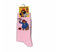 Paddington Bear Ladies Woman's Socks Size 4-8 Pink Union Jack