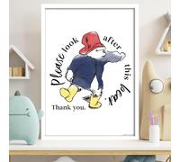 Paddington Bear Print - Please Look After This Bear Kids Wall Art Paddington Classic (21cm x 29.7cm - A4)