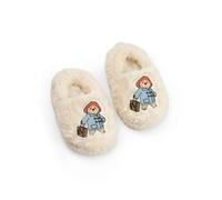 Paddington Bear Unisex Kids Cream Slip On Loafer Slippers | Fluffy Indoor Lounging Footwear | Soft Character Slippers for Relaxing at Home Bear Merch - 9 UK Child