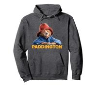 Paddington In Peru Bear Smile Pullover Hoodie, Adult Unisex, Dark Heather Grey, Medium