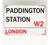 Paddington Station Metal Sign London Metal Sign Retro Vintage Tin Sign Metal Poster Wall Art Decor 8X12 Inches