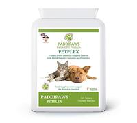 PaddiPaws Probiotic & Digestive Enzyme Tablets for Dogs & Cats - 5-Strain Live Cultures with Prebiotics - Supports Healthy Digestion, Gut Balance & Skin - Chicken Flavoured