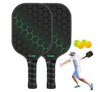 Paddle Ball Set | Pro Racket Pro Debt The Indoor Outdoor Game - Fiberglass Pickle Ball Paddles, 4 Pickle Balls, Erg Handle Pickle Ball Racket
