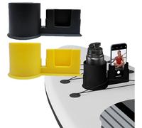 Paddle Board Accessories Cup Holder, Paddle Board Drink Holder and Phone Holders, Plastic Paddles board Cup for Paddles board Lovers, with Drain Hole (2PCS-2)