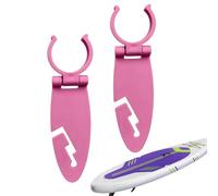 Paddle Board Buddy Clip, 2 Pieces Non Slip Paddle Board Fin Clip, UV Protection Paddles Boards Accessories, Corrosions Resistant Kayak Fin Leash Clips, for Kayaking Accessories