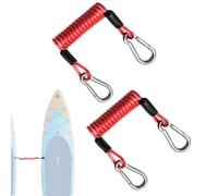 Paddle Board Connecting Rope - dual-Pack Stretch Cord System, Marine Tie Down Line with Metal Carabiners for Gear Security | Outdoor Watercraft Accessory for Fishing Trips