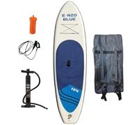 Paddle Board Inflatable 10 Foot Long 32 Inches Wide and Stable, Includes Air Pump, Extendable Paddle Oar, Removable Fin, Repair Kit, Backpack Carry Case, Safety Leash