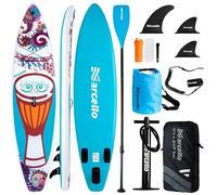 Paddle Board, Inflatable Stand Up Paddle Board, 10‘6/11' ×33"×6" Ultra-light SUP Board with Hand Pump, Leash, Repair Kit, Waterproof Phone Case and Waterproof Bag for Adults (colorful)