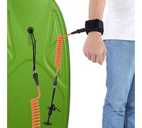 Paddle Board Leash, 5.5mm 4 Feet Coil Design Wrist Strap, Stretchable TPU Cord Prevents Board Loss in Waves & Wind, Adjustable & Comfortable Fit forSurfing, Kayaking in Ocean, Lake, River(Orange)