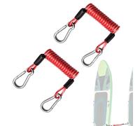 Paddle Board Strap - Elastic Connector with Carabiner, 2-Piece Straps for Stand-Up Paddling Boards, for Camping and Outdoor Activities, Boating, Marine Applications and