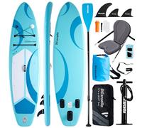 Paddle Board with Seat, 11’x 35" x 6"Ultra-Wide Inflatable Paddle Board for Adults, SUP Board with Backpack, Dry Bag, Hand Pump, Waterprrof Phone Case Repair Kit for Yoga, Fishing, Surfing