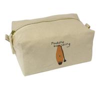 'Paddle Boarding On The River' Canvas Wash Bag/Makeup Case (CS00040491)