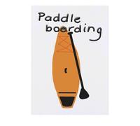'Paddle Boarding On The River' Temporary Tattoo - Water Resistant, Skin-Safe, Non-Toxic Transfer (TO00077875)