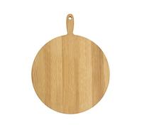 Premier Housewares 1103970 Round Bamboo Paddle Chopping Board, Natural
