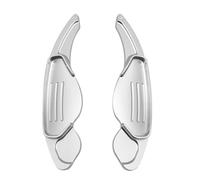 paddle covers Compatible with Jaguar for F-Pace 2015-2022 Aluminum Steering Wheel Paddle Shifter Extension Cover(Silver)
