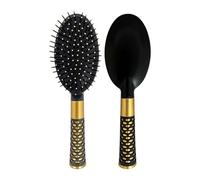 Paddle Cushion Hairbrush Gold & Silver (Large) | Professional Detangling & Anti-Frizz Brush for Long, Thick, Curly & Wavy Hair | No Tangle Blow Dry Brush | Reduces Breakage - 3714 (Gold, Medium)