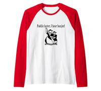 Paddle Faster I Hear Banjos Raglan Baseball Tee