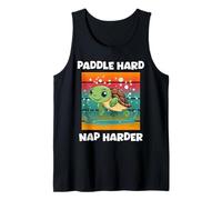 Paddle Hard Nap Harder Funny Sea Turtle Environment Tank Top