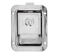Paddle Latch Locks, Flush Mount Stainless Steel Single Point Paddle Slam Latch with 2 Keys, for RVs, Trailers, Cabinet, Toolbox, Trucks