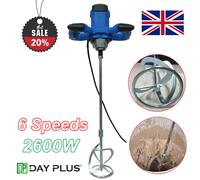 Paddle Mixer Electric Plaster Mixing Paint Stirrer Single Plastering Whisk 2600W