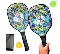Paddle Racket Set - Non-Slip Handle Portable Lightweight with Storage Bag - Adults Paddle Ball Rackets | for Basic Training Daily Practice Competition Beach Grassland Courtyard