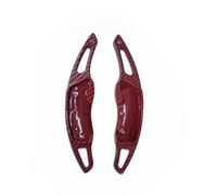 Paddle Shifter Extension For Subaru Legacy WRX STI Forester Impreza XV Outback ABS Carbon Fiber Print Steering Wheel Shift Paddle Shifter Extension(Red carbon pattern)