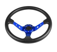Paddle Shifter Universal 14inch 350mm Car Racing Steering Wheel Dish Sport Drifting Steering Wheels(BLUE)