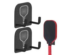 Paddle Wall Mount Pickleball Display Holder 2 Pieces, Self-Adhesive Storage , Racket Equipment, Durable Training Equipment, Robust Sports Shelf, Space-saving Solution for Indoor Use