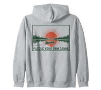 Paddle Your Own Canoe Retro Outdoor Zip Hoodie