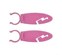 Paddleboard Paddle Holder Clip - Metal Oar Keeper Clamp for Kayak Canoe - Secure Locking Deck Accessory 11x3.3cm 2 Pack(Pink)