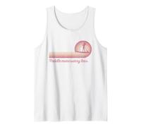 Paddleboard SUP Girl Paddle More Less Worry Retro Sunset Tank Top