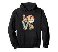 Paddleboard SUP Girl Retro Leopard Sunflower Sunset Love Pullover Hoodie