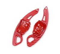 Paddles Shifters For Skoda For Octavia MK3 5E RS VRS For Superb B8 For Scala For Karoq For Kodiaq 2Pcs Steering Wheel Paddles Extension Shifter DSG(Carbon red)