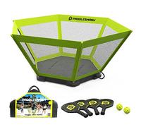 PaddleSmash - Pickleball Yard Game, As Seen on Shark Tank - Beach, Backyard, Lawn, Outdoor Activities for Adults and Family - Easy Assembly, Includes 4 Paddles, 2 Balls & Case