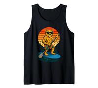 Paddling Cheetah with Sunglasses Beach SUP Paddleboarding Tank Top