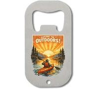 Paddling into the Sunset Adventure Stainless Steel Bottle Opener Silver