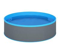 Paddling Pool, 350 x 90 cm, Grey Steel Wall Pool with Blue PVC Lining, 7200 L Capacity, Garden Pool for Summer, Family Pool for Bathing and Swimming