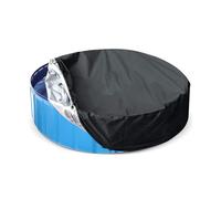 Paddling Pool Cover | Foldable Outdoor Swimming Pool Covers | Round Dog Pool Cover | UV-Resistant Dustproof, Waterproof Hot Tubs Cover for Dog Pools/Hot Tubs/Kids Inflatable Tubs, 82/122/162cm