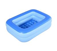 Paddling Pool, Inflatable Kiddie Pool,115 * 88 * 35 cm Blue Kids Swimming Pool Summer Water Fun Bathtub with Inflatable Soft Floor