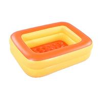 Paddling Pool, Inflatable Kiddie Pool,115 * 88 * 35 cm Orange Kids Swimming Pool Summer Water Fun Bathtub with Inflatable Soft Floor