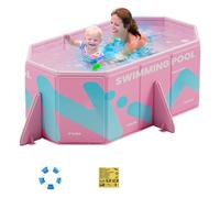 Paddling Pool - Pet Bath | Pool Swimming Tub, Foldable Pools, Foldable Dog, Non-Slip Non Inflatable Wading Bath Tub, Portable Dog Grooming Supplies for Pets All Breeds Boys Girls Family Fun
