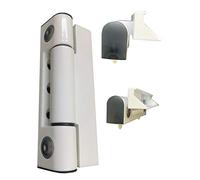 Paddock WEL Mila Butt Door Hinge 45 Degree Angle White Sidewind Rehau