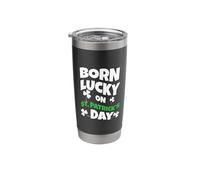 Paddy Shamrock Clover Birth Lucky On Saint Patrick Day Stainless Steel Insulated Tumbler